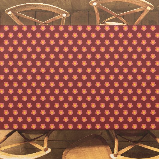 Nappe Fleur Rose de mousse rouge Motif sans couture sur