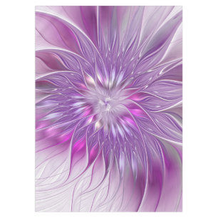 Nappe Fleur Rose Violet Passion Abstrait Art Fractal