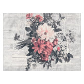 Nappe Fleur rustique et calligraphie - Papier Brown viei (Devant (Horizontal))
