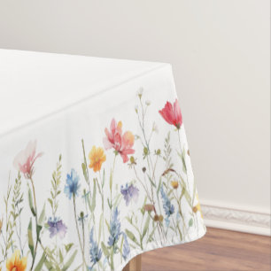Nappe Fleur sauvage aquarelle
