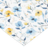 Nappe Fleur sauvage aquarelle bleu jaune  (Angle)