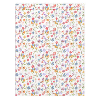 Nappe Fleur sauvage aquarelle bleu violet rouge