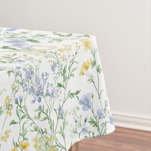 Nappe Fleur sauvage aquarelle bleue (In Situ)
