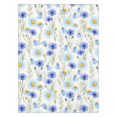 Nappe Fleur sauvage aquarelle bleue (Devant)