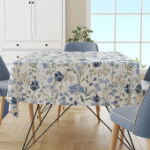 Nappe Fleur sauvage aquarelle bleue