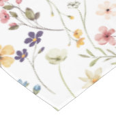 Nappe Fleur sauvage Aquarelle Et Motif Papillons (Angle)