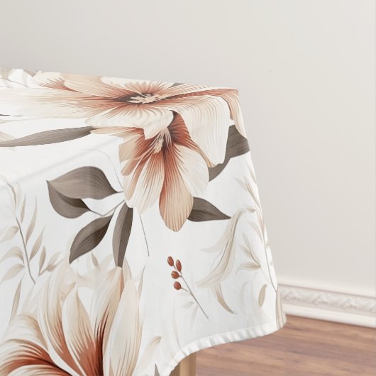 Nappe Fleur sauvage aquarelle rose marron (In Situ)