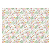 Nappe Fleur sauvage aquarelle rose vert (Devant (Horizontal))