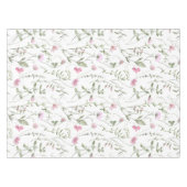 Nappe Fleur sauvage aquarelle rose vert (Devant (Horizontal))