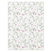 Nappe Fleur sauvage aquarelle rose vert (Devant)