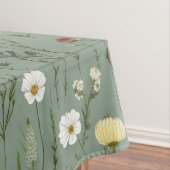 Nappe Fleur sauvage Dusty Sage Floral Vert (In Situ)