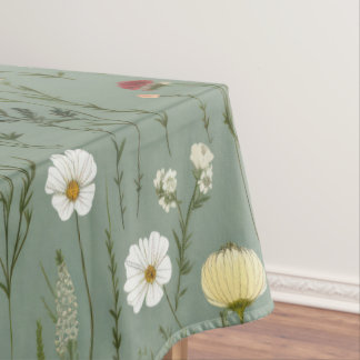 Nappe Fleur sauvage Dusty Sage Floral Vert