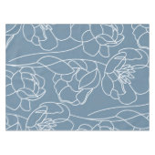 Nappe Fleur sauvage moderne bleu blanc (Devant (Horizontal))