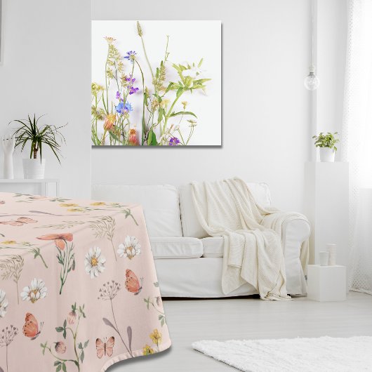 Nappe Fleur sauvage rose pâle