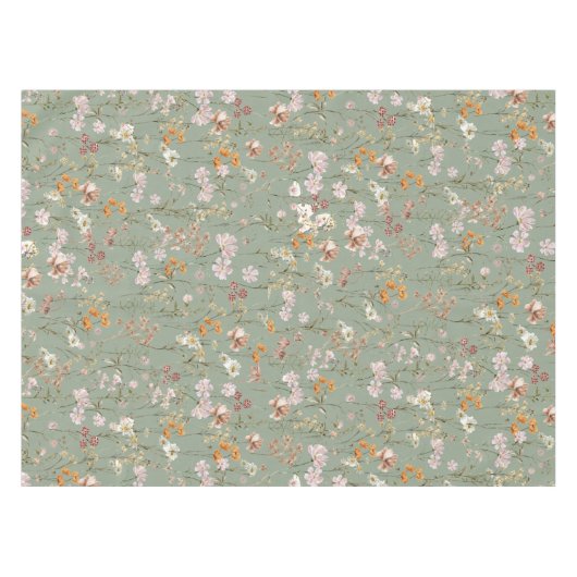 Nappe Fleur sauvage Vert Sage Mariage Boho Dans Bloom Ga (Devant (Horizontal))