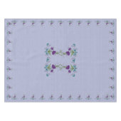 Nappe Fleur violette joueuse avec perruques Turquoises d (Devant (Horizontal))