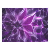 Nappe Fleur violette profonde fractale hypnotique (Devant (Horizontal))