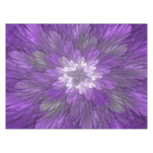Nappe Fleur Violette Psychedelique Art Fractal Abstrait (Devant (Horizontal))