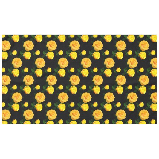 Nappe fleuri jaune tendance (Devant (Horizontal))