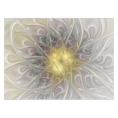 Nappe Fleurir Avec Or Moderne Fleur Abstraite Fractale (Devant (Horizontal))