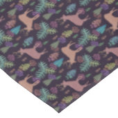 Nappe Fleurs Abstraites de cerfs de Noël (Angle)