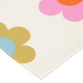 Nappe Fleurs Abstraites de preppy colorées rétro (Angle)