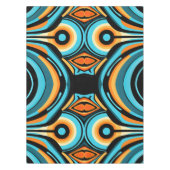 Nappe Fleurs abstraites en gras Azur Cobalt Cascade (Devant)