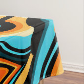 Nappe Fleurs abstraites en gras Azur Cobalt Cascade (In Situ)