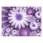 Nappe Fleurs abstraites et cœurs fractals de l'amour nai (Devant (Horizontal))