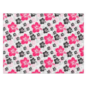 Nappe Fleurs Abstraites Rouge Noir Blanc (Devant (Horizontal))