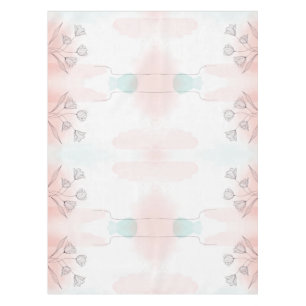 Nappe Fleurs Aquarelle Rose Romantique