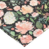 Nappe Fleurs aquarelles pêche teintée de printemps coule (Angle)