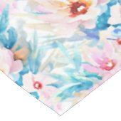 Nappe Fleurs aquarelles rose et bleu (Angle)