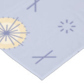 Nappe Fleurs atomiques rétro bleu jaune (Angle)