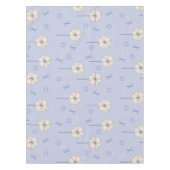 Nappe Fleurs atomiques rétro bleu jaune (Devant)