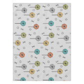 Nappe Fleurs atomiques rétro multicolores (Devant)