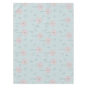 Nappe Fleurs atomiques rétro Rose vert (Devant)