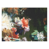 NAPPE FLEURS BLANCHES D'ANÉMONES ROUGE-ROSE, PAPILLON (Devant (Horizontal))