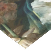 NAPPE FLEURS BLANCHES D'ANÉMONES ROUGE-ROSE, PAPILLON (Angle)