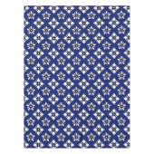 Nappe Fleurs blanches de Katazome sur l'indigo (Devant)
