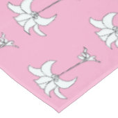 Nappe Fleurs blanches et roses (Angle)