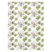 Nappe Fleurs blanches Feuilles verts (Devant)
