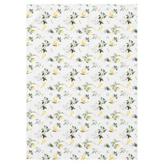 Nappe Fleurs blanches, Méditerranée, citron (Devant)