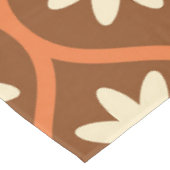 Nappe Fleurs blanches rétro sur oignon Vintage Brown (Angle)