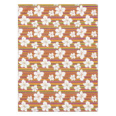 Nappe Fleurs blanches sur un arrière - plan rayé (Devant)