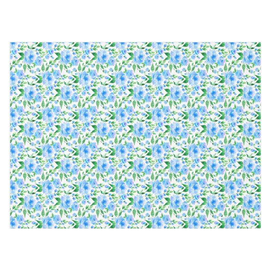 Nappe Fleurs bleu d'eau (Devant (Horizontal))