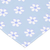 Nappe Fleurs bleues ciel modernes et blanches sur fond b (Angle)