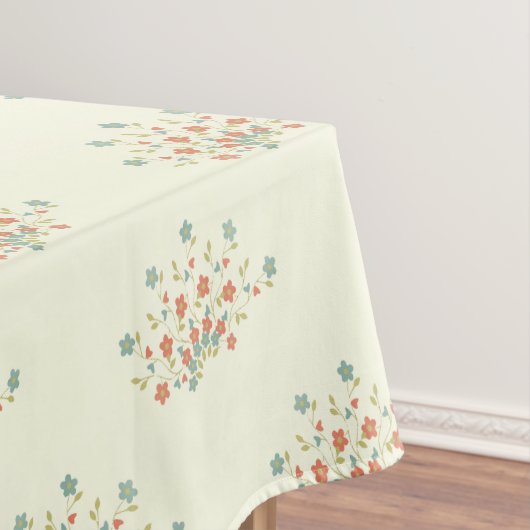 Nappe Fleurs bleues, Fleurs rouges, Motif de fleurs (In Situ)