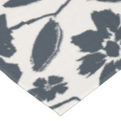 Nappe Fleurs bleues Oxford en toile crème (Angle)