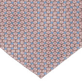 Nappe Fleurs bleues sur fond rose et marron (Angle)